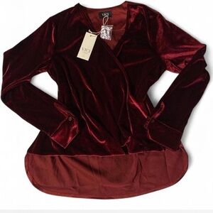 VICI Women's Burgundy Velvet Top
